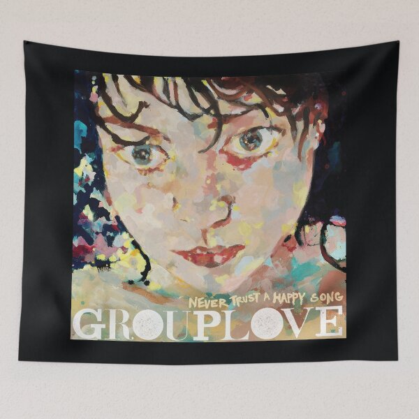Item preview, Never Trust a Happy Song - Grouplove designed and sold by NikkiMouse82.