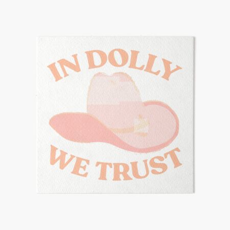 LIGHT PINK IN DOLLY WE TRUST Art Board Print