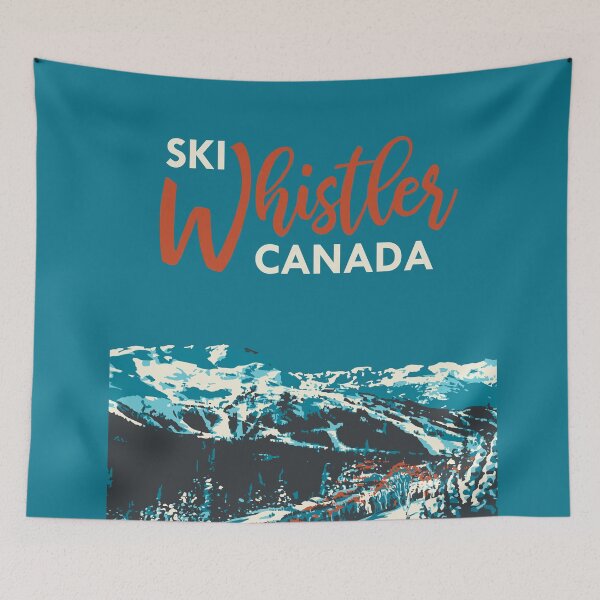 Item preview, Vintage Whistler Canada Ski Poster designed and sold by ROEDERcraft.