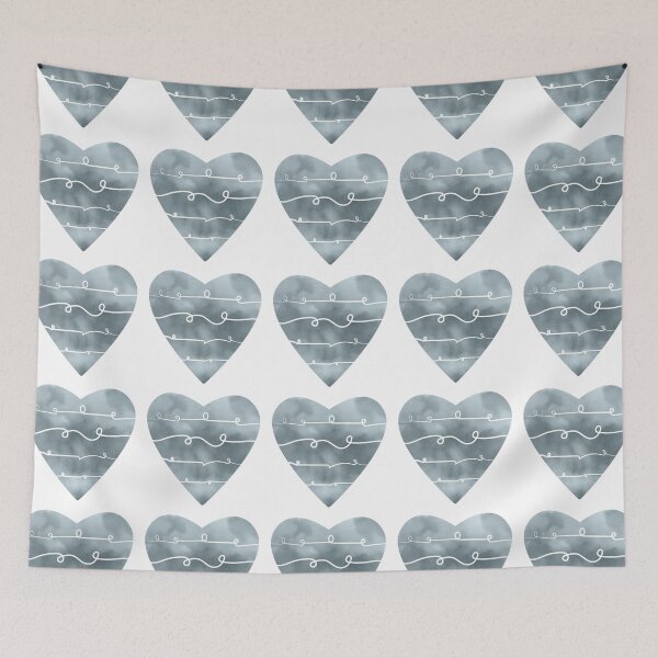 Item preview, Silver Watercolor Heart designed and sold by HelloGrackle.