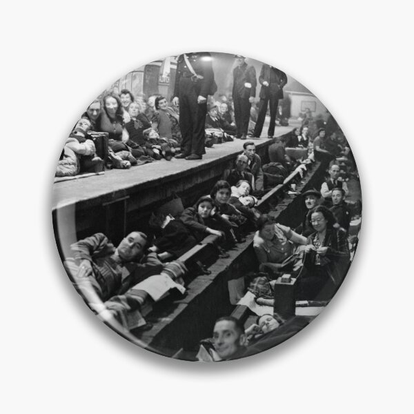 Item preview, Londoners Using Tube Station As Air Raid Shelter - WW2 Circa 1940 designed and sold by warishellstore.