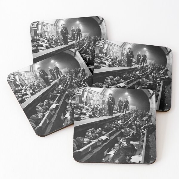 Item preview, Londoners Using Tube Station As Air Raid Shelter - WW2 Circa 1940 designed and sold by warishellstore.