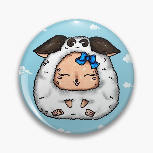 Item preview, Kawaii Sheep White Clouds Sky Blue background Baby designed and sold by Jolly-Yosei.