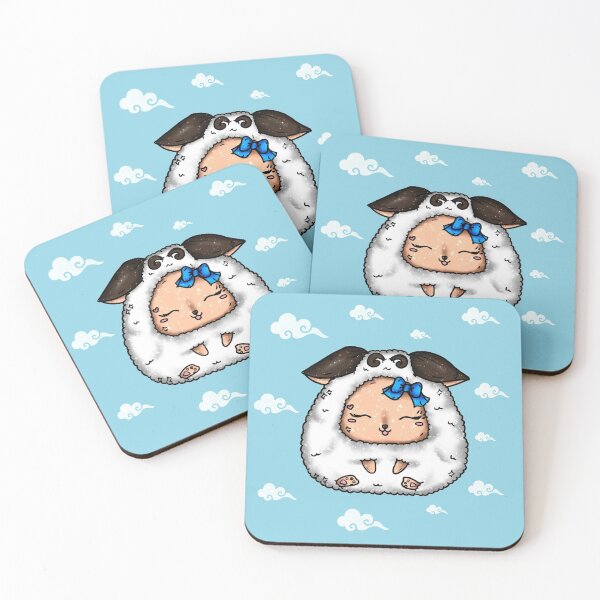 Item preview, Kawaii Sheep White Clouds Sky Blue background Baby designed and sold by Jolly-Yosei.