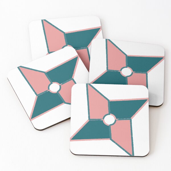 Item preview, Ninja Star (Pink&Green) designed and sold by Maho-Ichikawa.