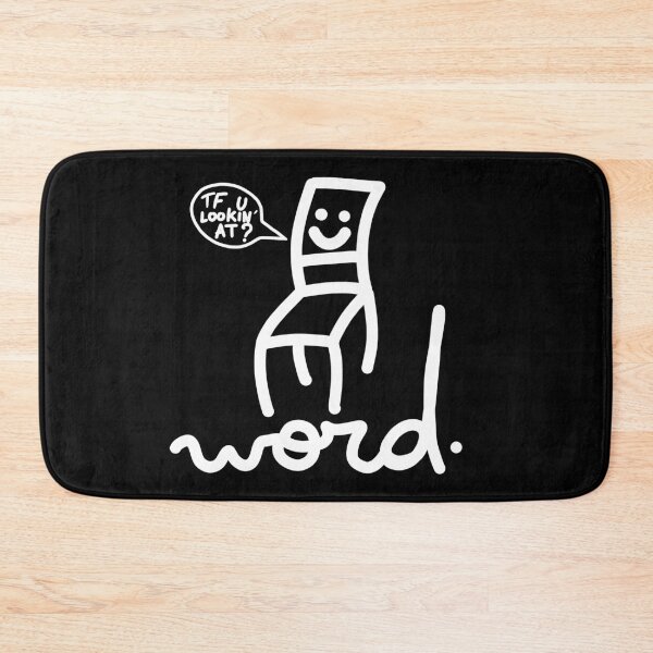 Item preview, Word, the angry chair (white lines) designed and sold by AntoJ.