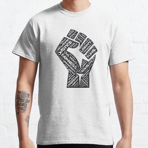 Afroamerikanische Bürgerrechte Black Power Fist Justice Design Classic T-Shirt