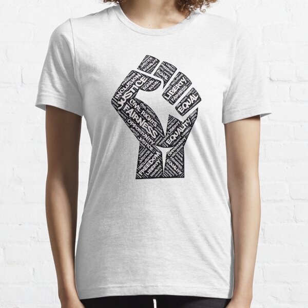 Afroamerikaner Bürgerrechte Black Power Faust Gerechtigkeit Design Essential T-Shirt