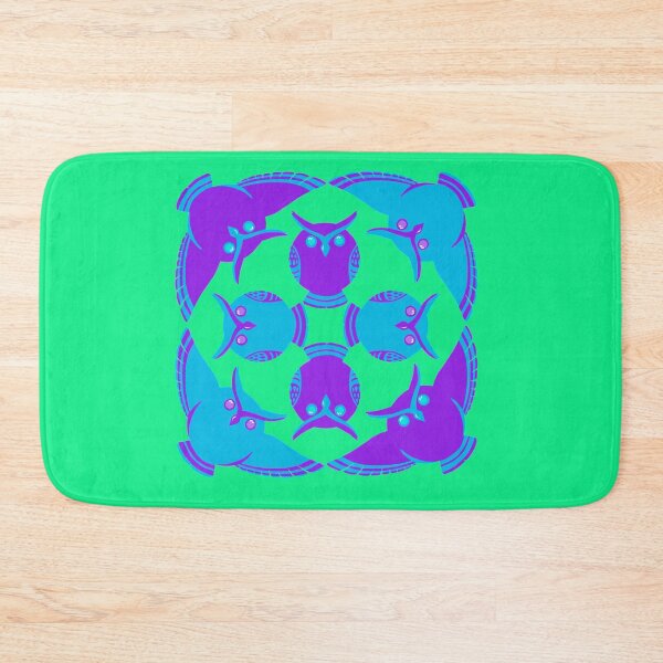 Item preview, Blue-Purple Owl Tiles designed and sold by ScribbOwls.