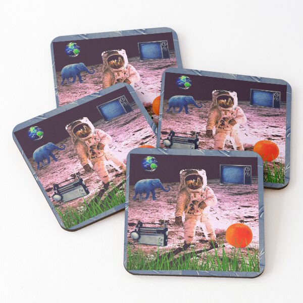 Item preview, not in the history books lunar landing collage poster designed and sold by Swooncake Press.