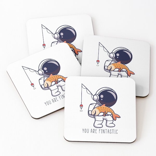 Item preview, You are Fintastic - Astronaut Fisherman holding a Fish designed and sold by Kaos Urbanwear.