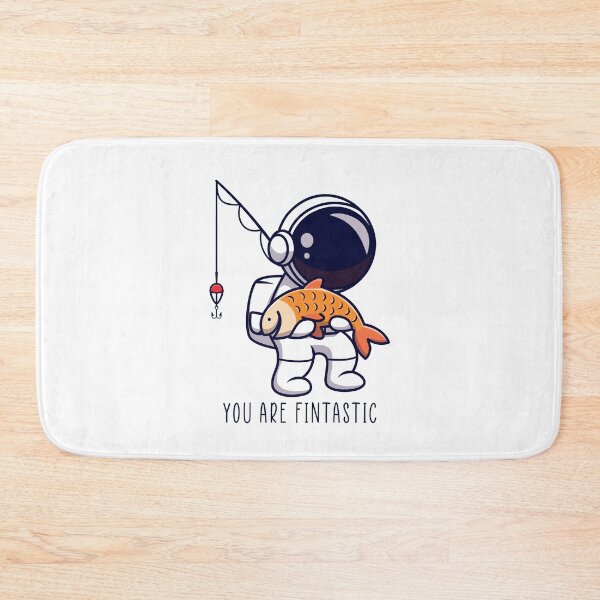 Item preview, You are Fintastic - Astronaut Fisherman holding a Fish designed and sold by Kaos Urbanwear.