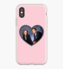 mulder and scully heart iPhone Case