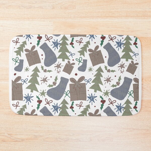 Item preview, Muted Christmas Pattern // Christmas Trees, Gift Box, Stockings, Stars, Bows, Holly designed and sold by BissyCollective.