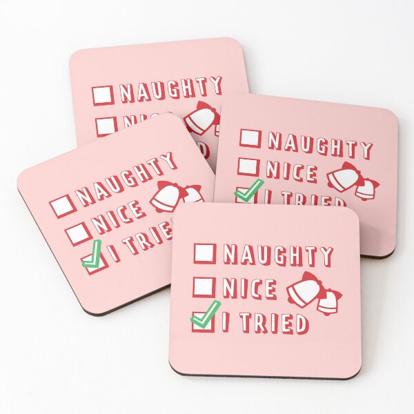 Item preview, Merry Christmas funny checklist Red and Pink designed and sold by Happiness Creators.