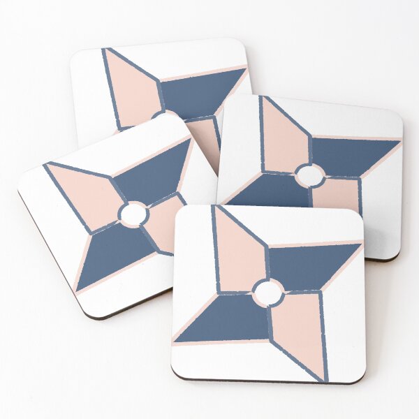 Item preview, Ninja Star (Pink＆Navy) designed and sold by Maho-Ichikawa.
