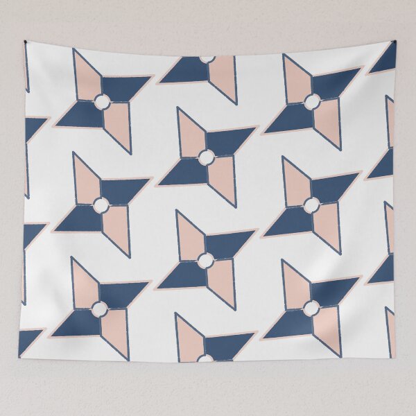 Item preview, Ninja Star (Pink＆Navy) designed and sold by Maho-Ichikawa.