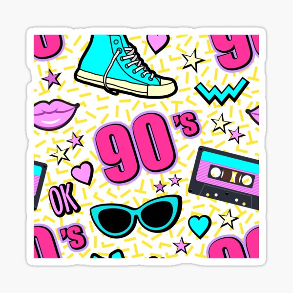 Vintage Retro 90s Sticker Pack Sticker for Sale by SAVWIS