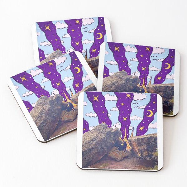 Item preview, Day and Night Landscape Rocks designed and sold by Intergalactic Unicorn: Art by Anna Schmidt.