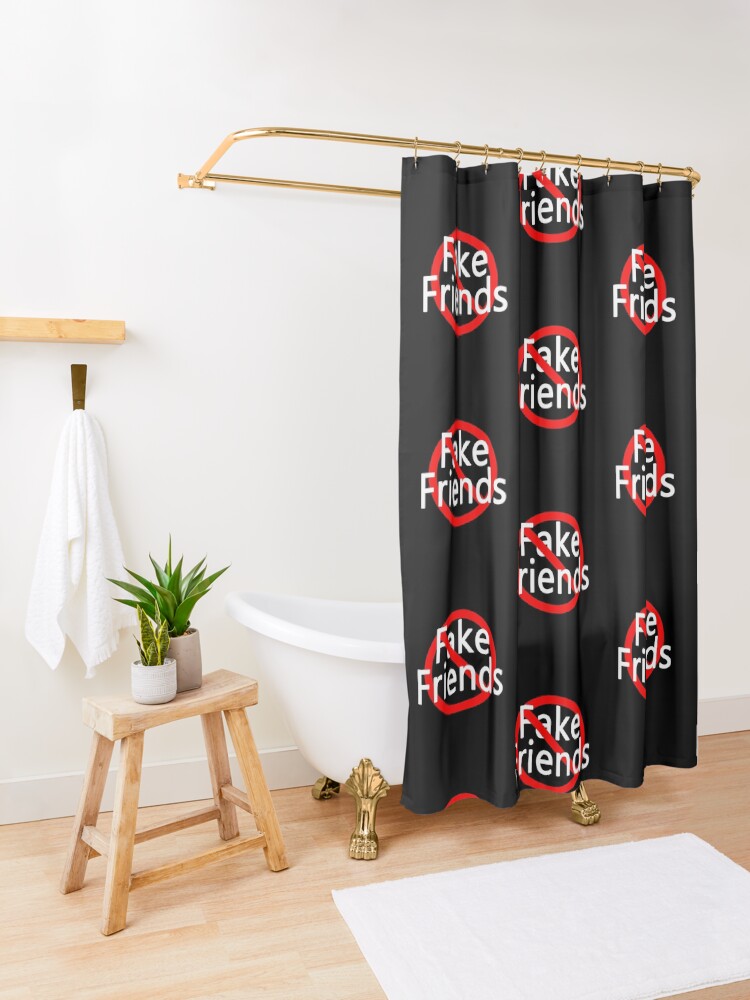 Alternate view of No More Fake Friends Shower Curtain