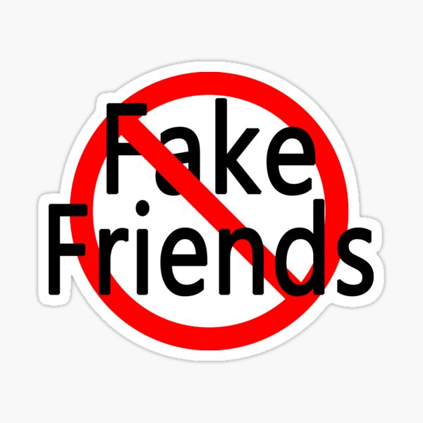 No More Fake Friends Sticker