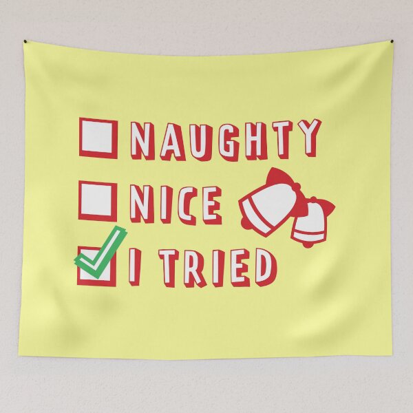 Item preview, Merry Christmas Funny Checklist Red and Yellow designed and sold by Happiness Creators.