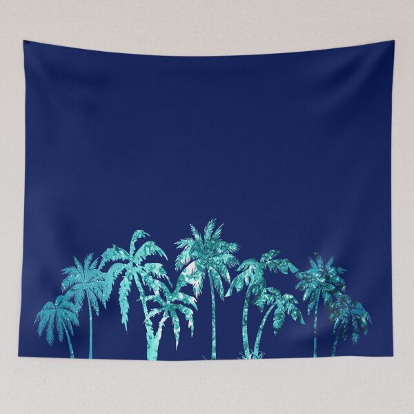 Item preview, Refreshing Palm Trees Navy Blue designed and sold by oxoxoxo.
