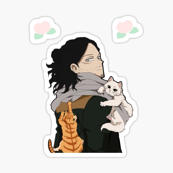aizawa and cats Sticker