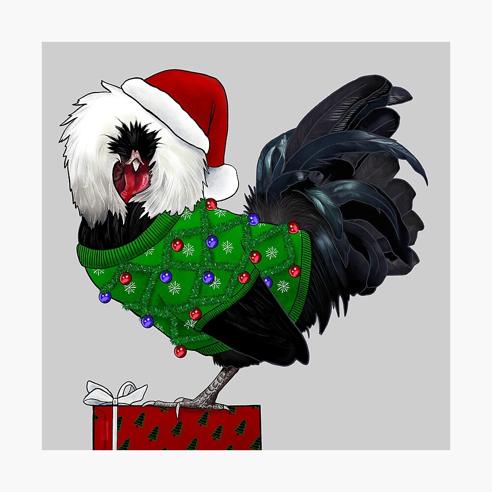 rooster christmas sweater