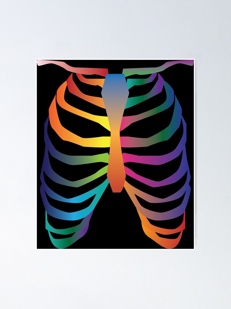 Thumbnail 1 of 3, Poster, Rainbow Ribs designed and sold by Sasifrasically.