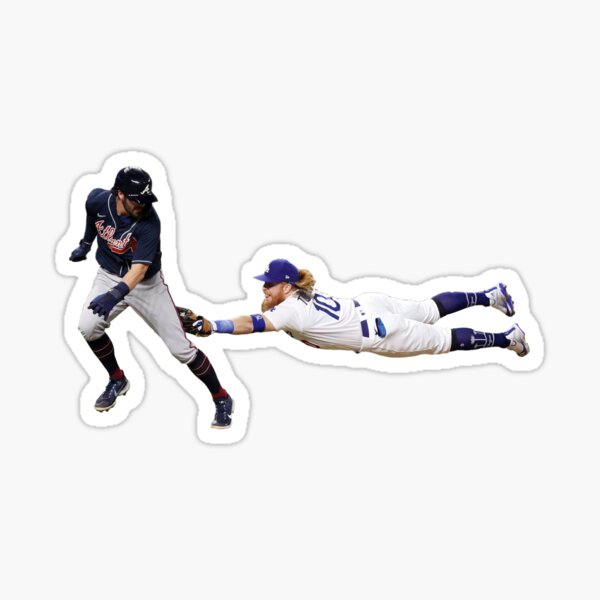 Justin Turner White Die Cut Vinyl Sticker | Dodger Monster | Baseball Art |  Dodgers Stickers