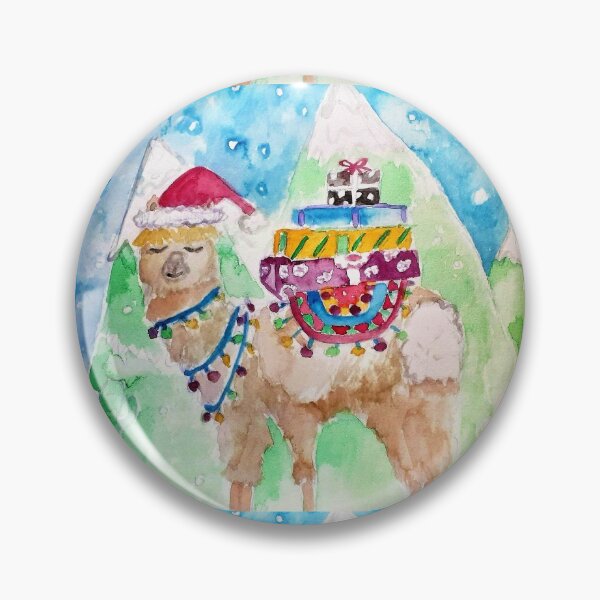 Item preview, Cute Santa LLama Christmas Watercolor  designed and sold by Sarah  Rajkotwala.