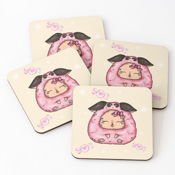 Item preview, Kawaii Pink Sheep Cream background Baby Cotton Candy designed and sold by Jolly-Yosei.
