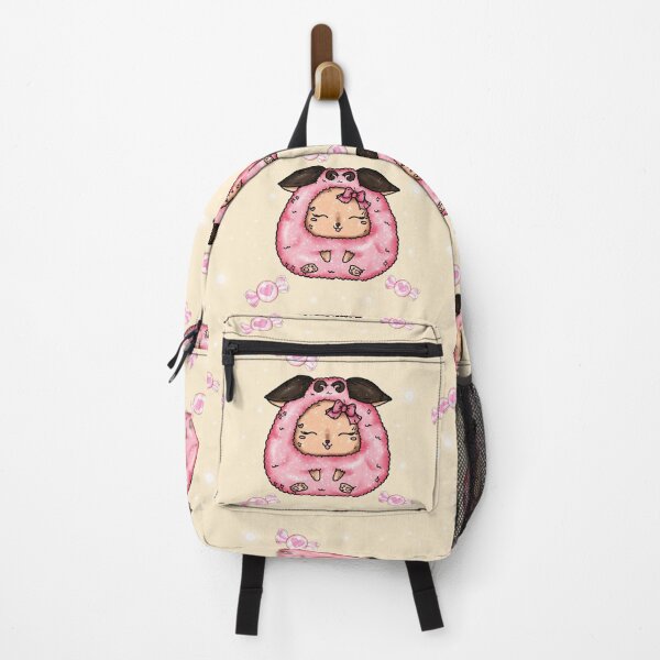 Item preview, Kawaii Pink Sheep Cream background Baby Cotton Candy designed and sold by Jolly-Yosei.