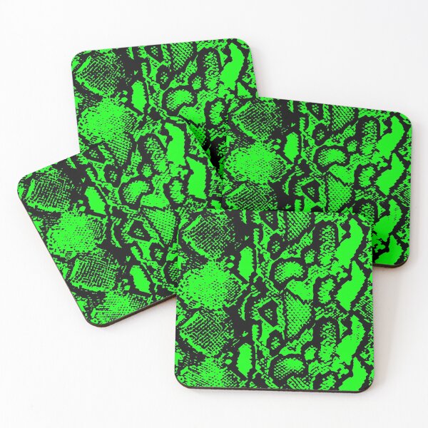 Item preview, Lime Green and Black Python Skin Design designed and sold by DesignFantazia.