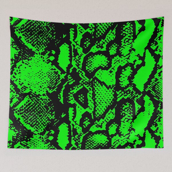 Item preview, Lime Green and Black Python Skin Design designed and sold by DesignFantazia.