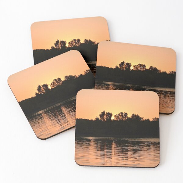 Item preview, fiery sunset lake designed and sold by dianastancu.