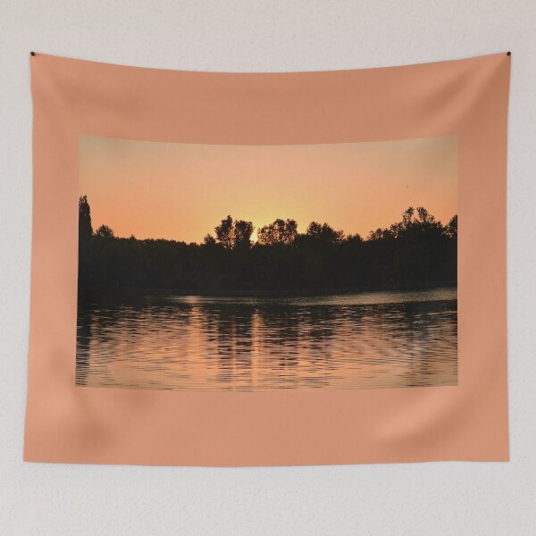 Item preview, fiery sunset lake designed and sold by dianastancu.