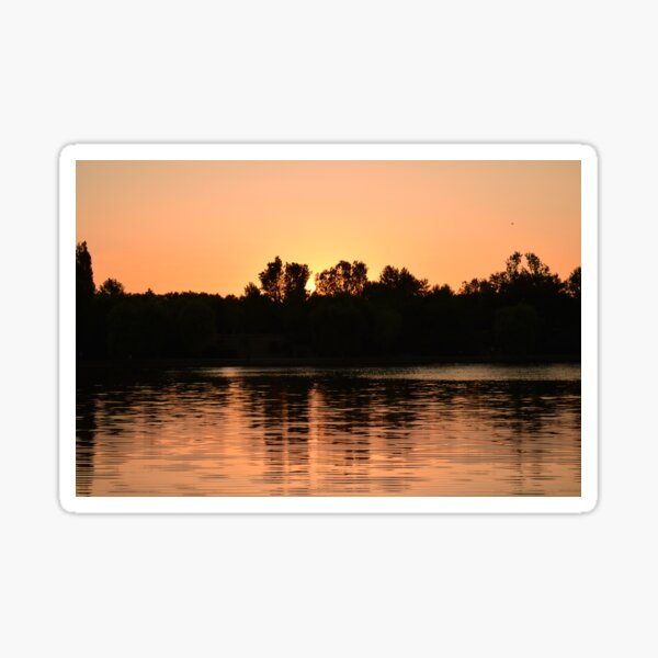 Item preview, fiery sunset lake designed and sold by dianastancu.