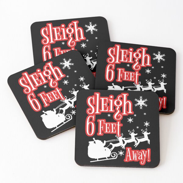 Item preview, Sleigh 6 Feet Away Christmas 2020 Pun  designed and sold by RainbowPandas.