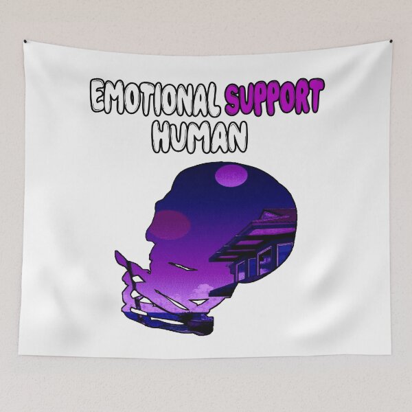 Item preview, Apoyo emocional humano - estética japonesa Vaporwave designed and sold by RareAesthetic.