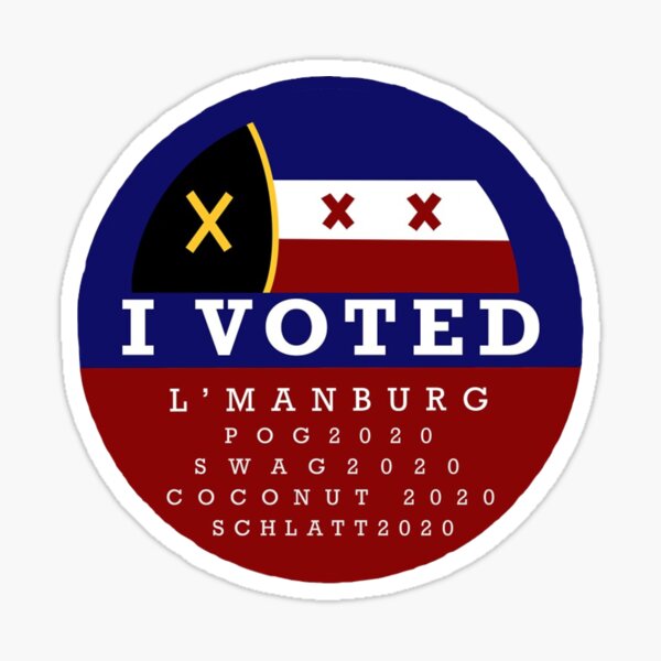 I Voted Lmanburg Dream Smp Sticker Sticker By Maizy Johnston Redbubble