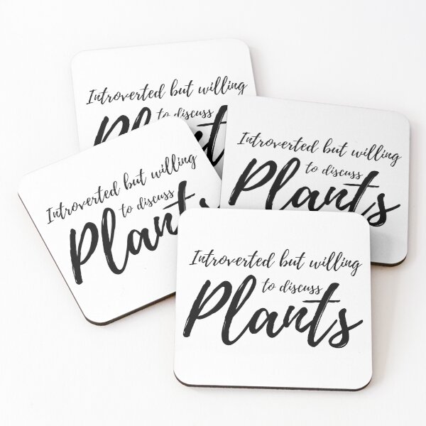 Item preview, Introverted but willing to discuss plants typography  designed and sold by marta-maria.