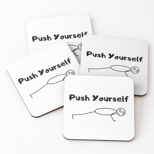 Item preview, Push Yourself Motivational Sly the Stick Guy designed and sold by jrichard99.