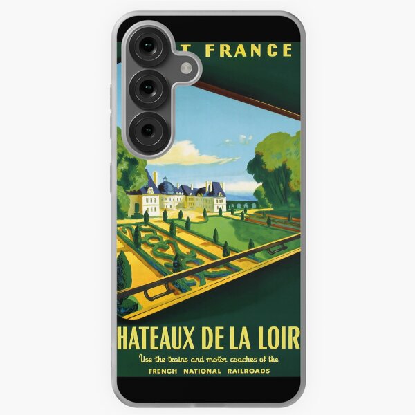 Item preview, Chateaux de la Loire retro poster designed and sold by CorasPosters.