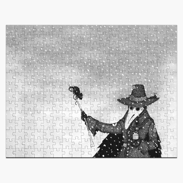 Plague Doctor in the Snow Jigsaw Puzzle