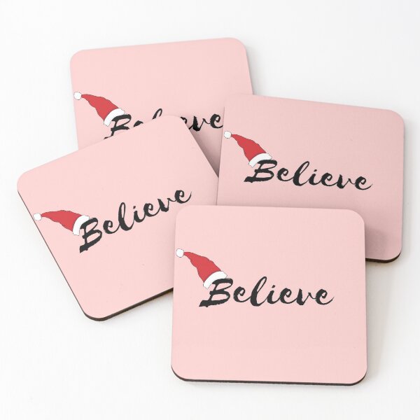 Item preview, Christmas Believe Cute Graphic with Saying in Pink designed and sold by Happiness Creators.