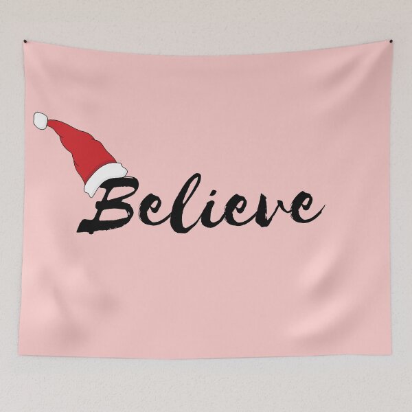 Item preview, Christmas Believe Cute Graphic with Saying in Pink designed and sold by Happiness Creators.