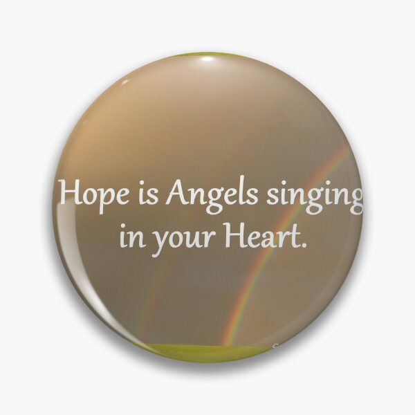 Item preview, Hope is Angels Singing In Your Heart - Inspirational Quotes Double Rainbow designed and sold by Sarah  Rajkotwala.