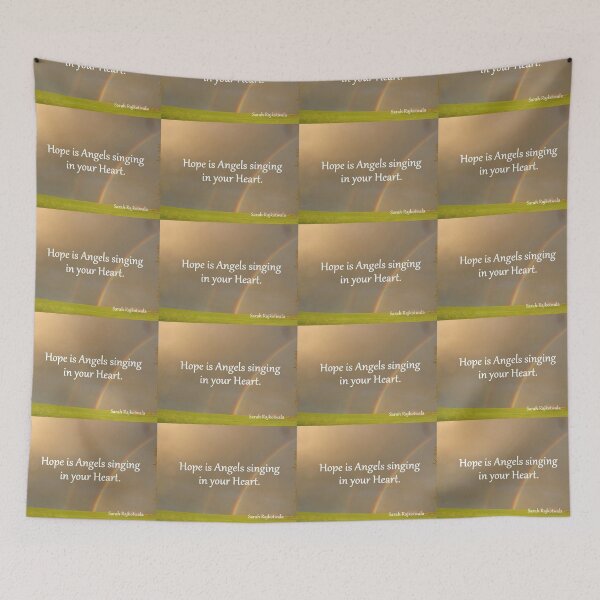 Item preview, Hope is Angels Singing In Your Heart - Inspirational Quotes Double Rainbow designed and sold by Sarah  Rajkotwala.